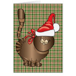 tabby cat santa card