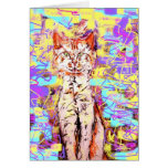 tabby cats rock popart cards