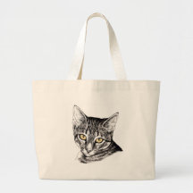 Tabby Kitten Sketch Canvas Bag