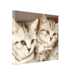 Tabby kittens canvas print