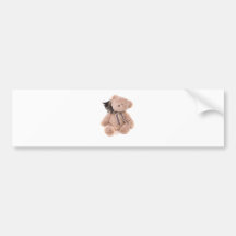 tabby kittens playing with has teddy bear bumper stickers
