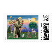 Tabby Norwegian Forest Cat - St Francis Postage Stamp