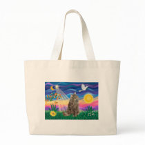 Tabby Norwegian Forest Cat - Twilight bags by catartgifts Tabby Norwegian Forest Cat - Twilight bags