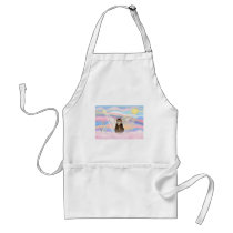 Tabby Tiger Cat Angel in Clouds aprons