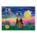Tabby Tiger Cat - Twilight cards by catartgifts Tabby Tiger Cat - Twilight cards