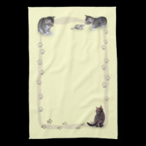 Tabby Tracks kitchen towels