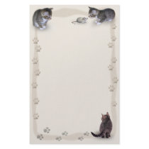 Tabby Tracks Custom Stationery