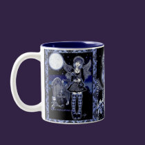 "Tabitha" Blue Gothic Angel Art Mug