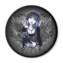 "Tabitha" Gothic Flower Angel magnets by mykajelina "Tabitha" Gothic Flower Angel magnets