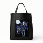 "Tabitha" Gothic Guardian Angel Art Canvas Tote Tote Bags