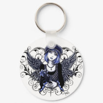 "Tabitha" Gothic Guardian Angel Keychain