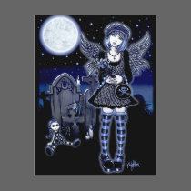 "Tabitha" Gothic Guardian Angel Postcard