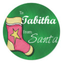 Tabitha Personalized Stocking Label stickers