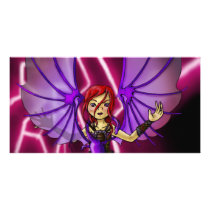 Tabitha with Dragon Customized Photo Card