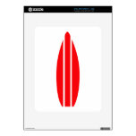 Tabla hawaiana roja calcomanía para el iPad