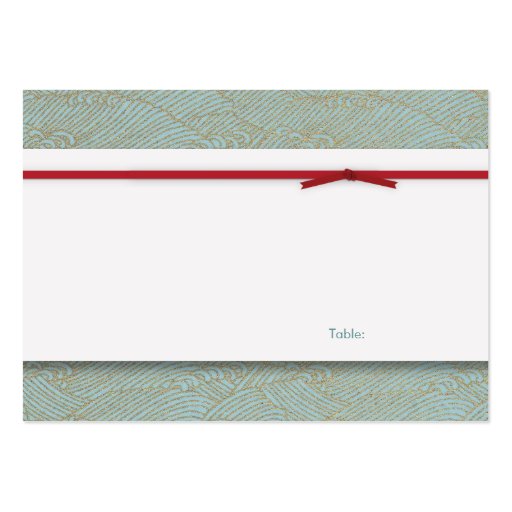 Table Card - Chinese Double Happiness Wedding Business Cards (front side)