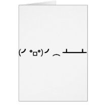Table Flip Flipping Ascii Emoticon Greeting Card