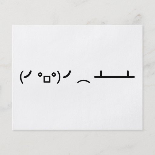 Table Flip Flipping Ascii Emoticon Flyer Zazzle