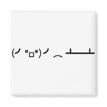 Table Flip Flipping Ascii Emoticon Fridge Magnet