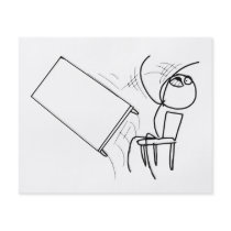 Table Flip Flipping Rage Face Meme Custom Flyer
