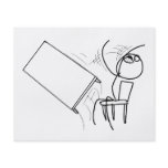 Table Flip Flipping Rage Face Meme flyers