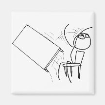 Table Flip Flipping Rage Face Meme Magnets