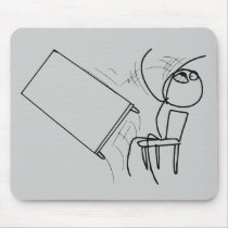 Table Flip Flipping Rage Face Meme Mouse Pads