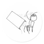 Table Flip Flipping Rage Face Meme stickers