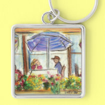 Table for Two Keychain (Pike Place Seattle) keychains