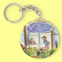 Table for Two Keychain (Pike Place Seattle) keychains