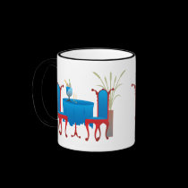 Table for Two Mugs mugs