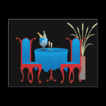 Table for Two Postcards postcards