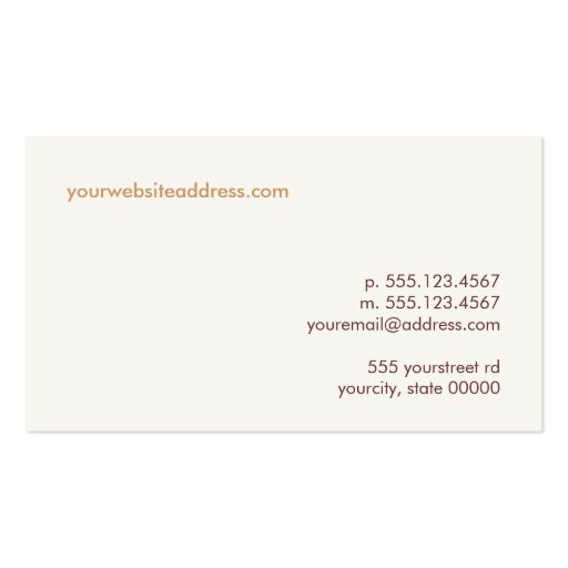 Table Lamp Business Card (back side)