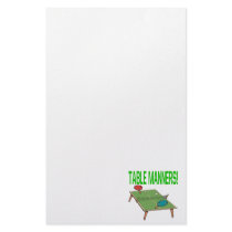 Table Manners Personalized Stationery