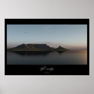 table mountain. table mountain print by