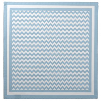 Table Napkins or Serviette Blue and White Chevrons