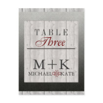 Table no wedding barn wood modern postcards