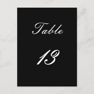 Table Number 13 Postcards