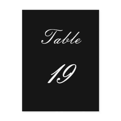 Table Number 19 Postcards