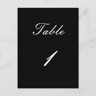 Table Number 1 Postcards