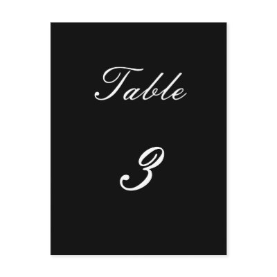 Table Number 3 Postcards