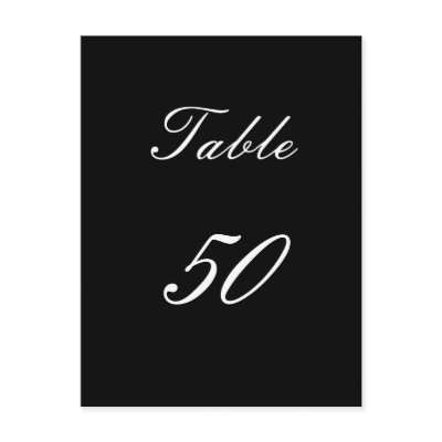 Table Number 50 Post Cards