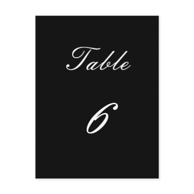 Table Number 6 Postcards