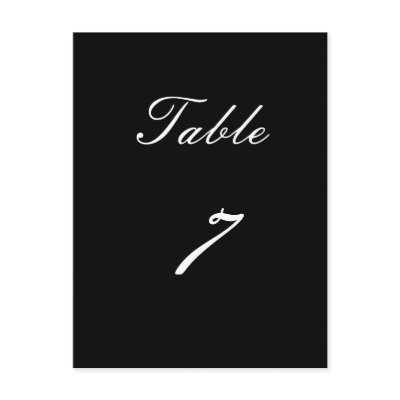 Table Number 7 Post Cards