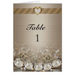 Table number Card diamonds and gold cards