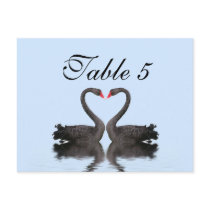 Table Number Card Romancing Swans Wedding Set Postcard