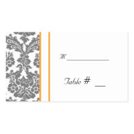table number card with reception address business card