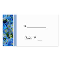 table number card with reception address business card