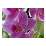 Table Number Cards Pink Orchid