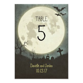 Table Number for a Halloween wedding